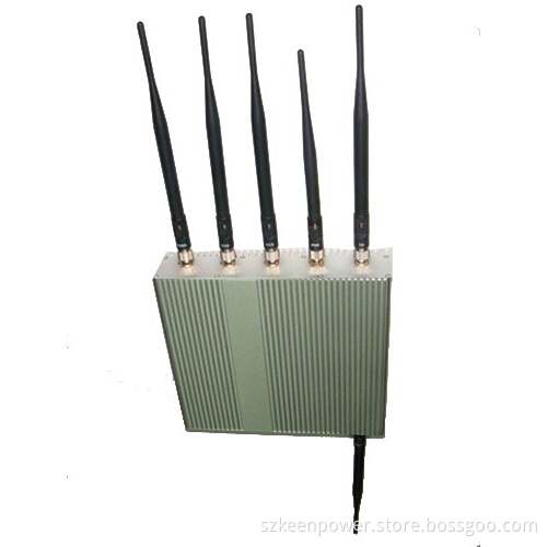 15W 6 Antenna WiFi + GPS + Cell Phone Jammer 40 Meters